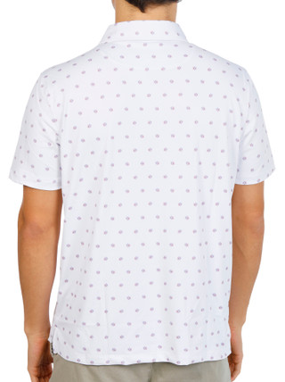 Thumbnail 3: Kenneth Cole Men's Short Sleeve Printed Performance Polo 