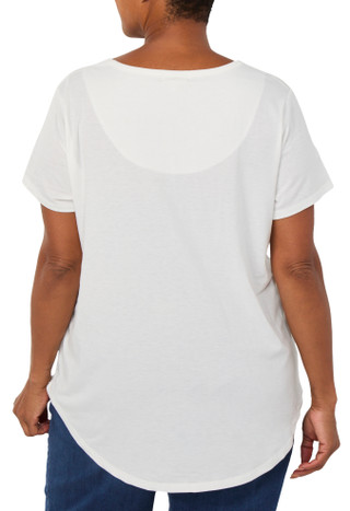 Thumbnail 2: ONE WORLD Plus Short Sleeve Embellished Game Day Top 