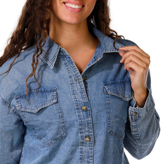 Thumbnail 2: Cisono Juniors Long Sleeve Chambray Top 