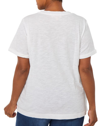 Thumbnail 3: Philosophy Plus Short Sleeve Embellished USA Flag Tee 