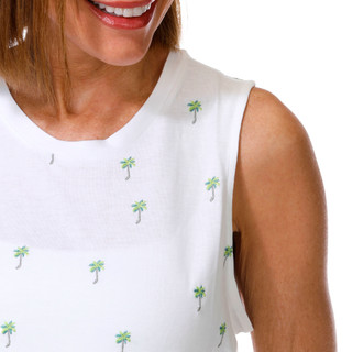 Thumbnail 3: Philosophy Women's Embroidered Palm Tree Tank Top 