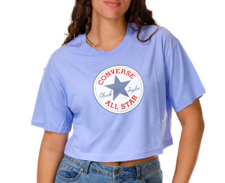 Thumbnail 1: Converse Juniors Short Sleeve Logo Patch Crop Top 