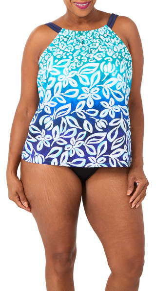 Thumbnail 1: Maxine of Hollywood Plus High Neck Tankini 