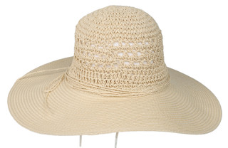 Thumbnail 2: SAN DIEGO HAT CO Paperbraid Crochet Wide Brim Floppy Hat 