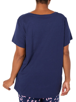 Thumbnail 2: Hue Plus Short Sleeve V-Neck Sleep Shirt 