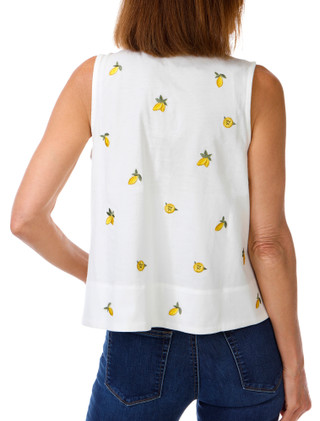 Thumbnail 2: Philosophy Women's Sleeveless Embroidered Lemon Top 