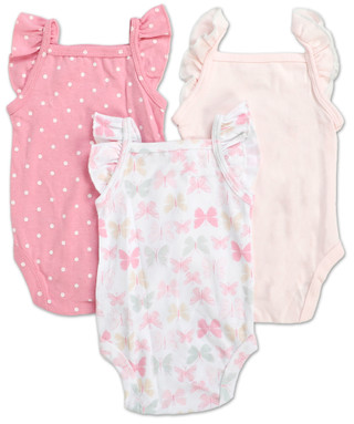 Thumbnail 2: Chick Pea Baby Girls 3 Pk Creepers 