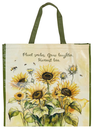 Thumbnail 1: Sunflower Print Reusable Tote Bag 
