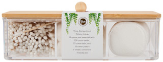 Thumbnail 3: YAFA 3 Compartment Q-Tips, Cotton balls & Cotton Pads  