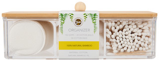 Thumbnail 1: YAFA 3 Compartment Q-Tips, Cotton balls & Cotton Pads  