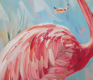 Thumbnail 2: Masterpiece Studios 22x28 Flamingo Wall Art  