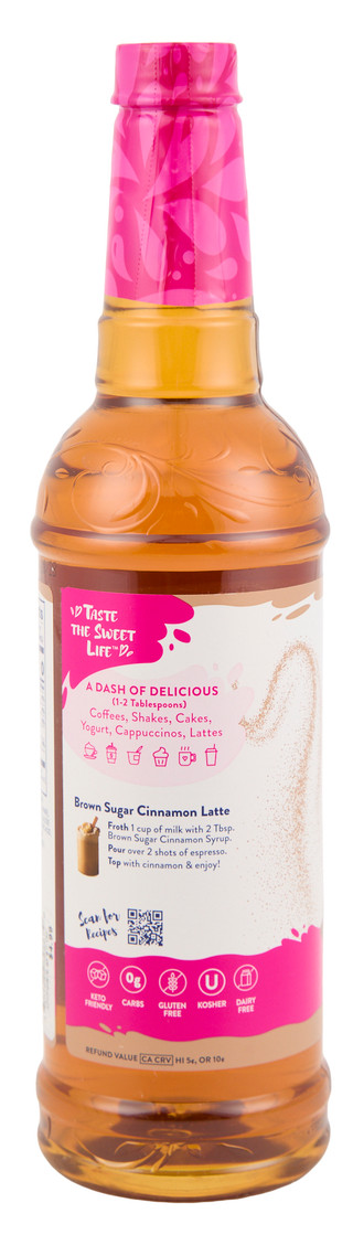 Thumbnail 5: Jordan's Skinny Mixes 25.4 oz Brown Sugar Cinnamon Skinny Syrup 