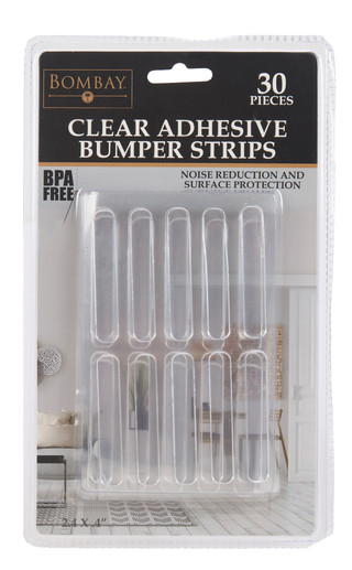 Thumbnail 1: Bombay 30 Pk Clear Adhesive Bumper Strips 