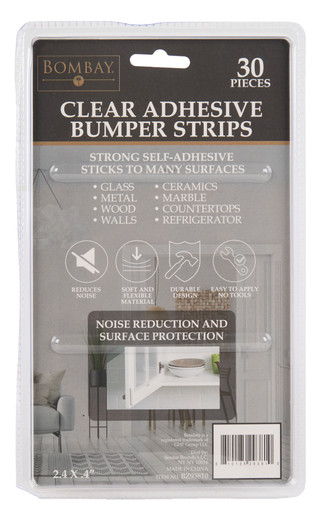 Thumbnail 2: Bombay 30 Pk Clear Adhesive Bumper Strips 
