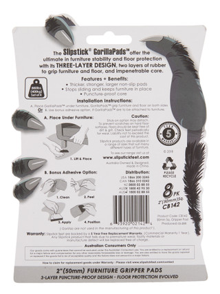 Thumbnail 2: GorillaPads 8 Pk Furniture Gripper Pads  