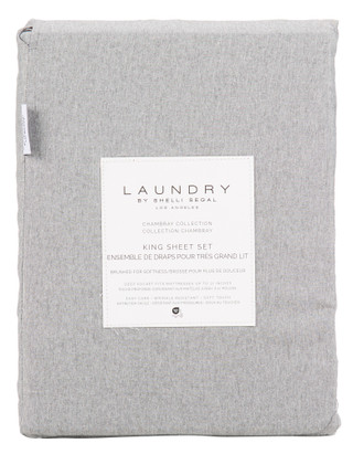 Thumbnail 1: LAUNDRY BY SHELLI SEGAL 4 Pc Brushed King Sheet Set 
