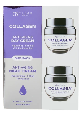 Thumbnail 1: Clear Beauty 2 Pk Day & Night Collagen Cream 