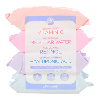 Thumbnail 1: Glo Beauty 4 Pk Ultra Soft Facial Cleansing Wipes 