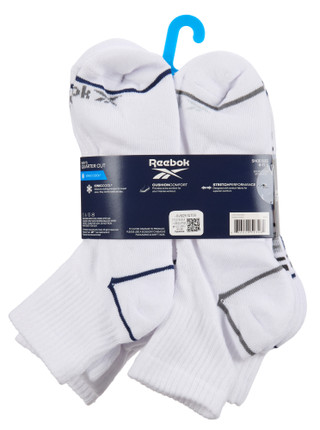 Thumbnail 2: Reebok Men's 8 Pk Quarter Cut Socks 