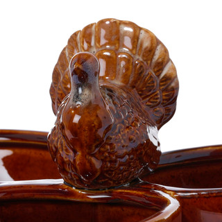 Thumbnail 3: Boston Warehouse 3 Section Harvest Turkey Serving Dish 
