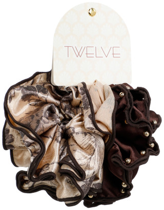 Thumbnail 1: TWELVE 2 Pk Ruffled Scrunchies 