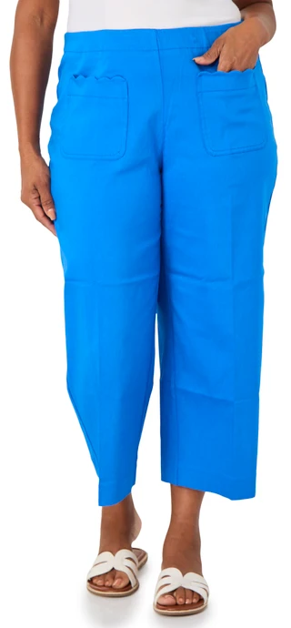 Thumbnail 1: Zac & Rachel Plus Wide Leg Patch Pocket Capris 