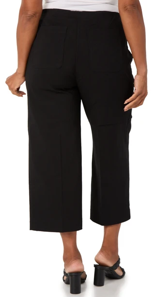 Thumbnail 2: Zac & Rachel Plus Wide Leg Patch Pocket Capris 