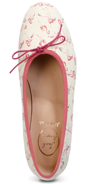 Thumbnail 4: JACK ROGERS Womens Italian Leather Flamingo Print Flats 