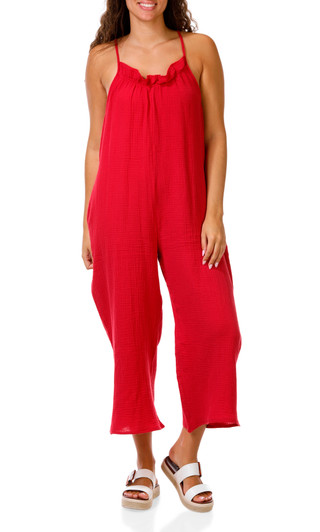 Thumbnail 1: DISCREET Juniors Sleeveless Wide Leg Jumpsuit 