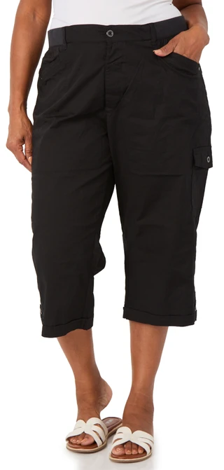 Thumbnail 1: Dash Plus Taylor Capri Pants w/ Elastic Waist 