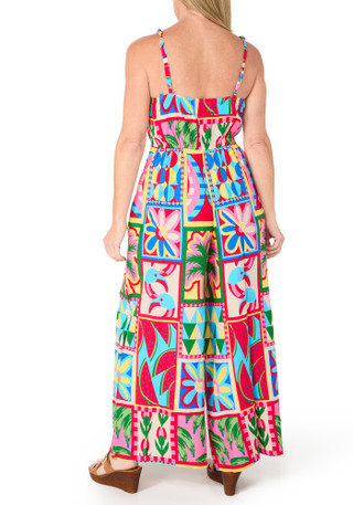 Thumbnail 5: JAPNA Juniors Sleeveless Tropical Jumpsuit 