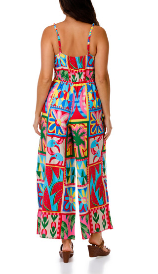 Thumbnail 7: JAPNA Juniors Sleeveless Tropical Jumpsuit 