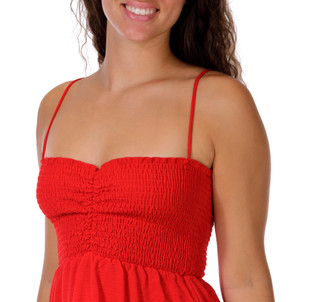 Thumbnail 3: Saints & Hearts Juniors Ruffle Trim Smock Bust Mini Dress 