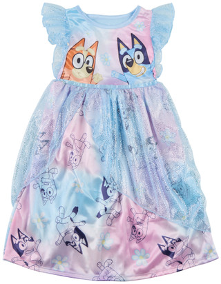 Thumbnail 1: BLUEY Toddler Girls Short Sleeve Night Gown 