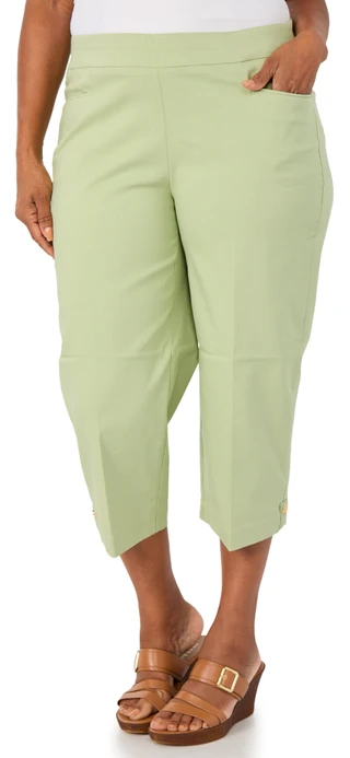 Thumbnail 1: Coral Bay Plus Pull On Colden Tab Capris 
