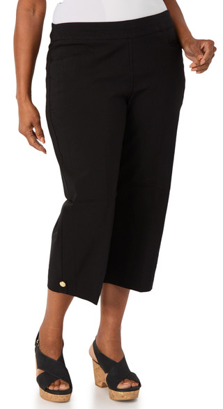 Thumbnail 1: Coral Bay Women's Plus Pull On Golden Crest Tab Capris 