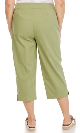 Thumbnail 2: Coral Bay Women's Plus Pull On Golden Crest Tab Capris 