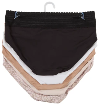 Thumbnail 4: Warner's Women's 5 Pk Micro Lace Hipster Panties 