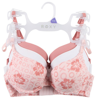 Thumbnail 1: ROXY Women's 3 Pk Embossed Logo Molded Bras 