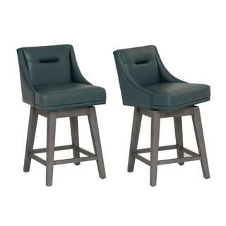 Thumbnail 2: Linon Linon Bastille 26 in. Upholstered Wood Counter Stool  