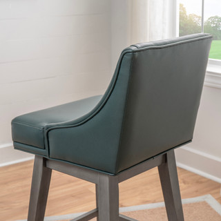 Thumbnail 3: Linon Linon Bastille 26 in. Upholstered Wood Counter Stool  