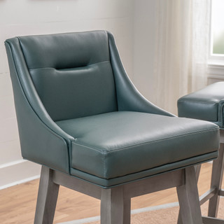 Thumbnail 4: Linon Linon Bastille 26 in. Upholstered Wood Counter Stool  
