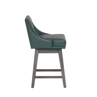 Thumbnail 8: Linon Linon Bastille 26 in. Upholstered Wood Counter Stool  