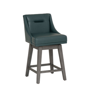 Thumbnail 1: Linon Linon Bastille 26 in. Upholstered Wood Counter Stool  