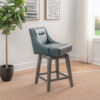 Thumbnail 12: Linon Linon Bastille 26 in. Upholstered Wood Counter Stool  