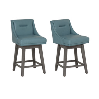 Thumbnail 2: Linon Linon Bastille 26 in. Upholstered Wood Counter Stool  