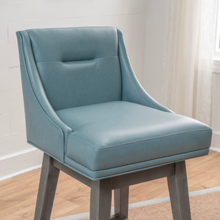 Thumbnail 4: Linon Linon Bastille 26 in. Upholstered Wood Counter Stool  