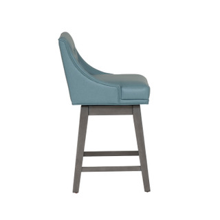 Thumbnail 6: Linon Linon Bastille 26 in. Upholstered Wood Counter Stool  