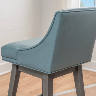 Thumbnail 11: Linon Linon Bastille 26 in. Upholstered Wood Counter Stool  