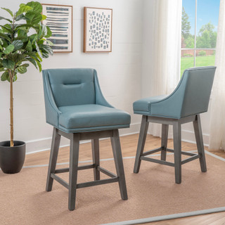 Thumbnail 12: Linon Linon Bastille 26 in. Upholstered Wood Counter Stool  